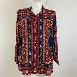 Dress Barn Multi Color Button Front Shirt …